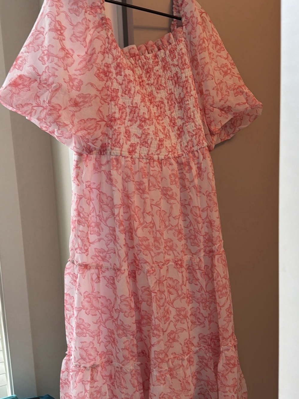 Costa Blanca Pink Floral Midi Dress